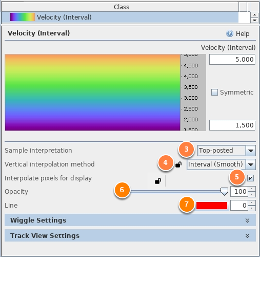 Select interpolate density display