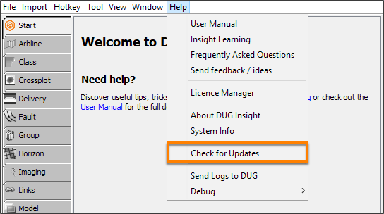 Check for software updates