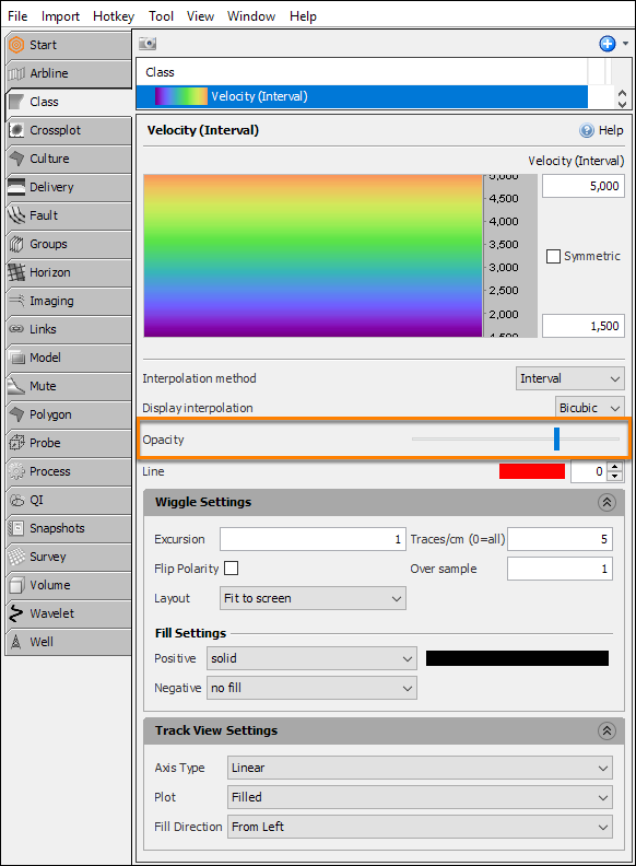 Changing the class settings