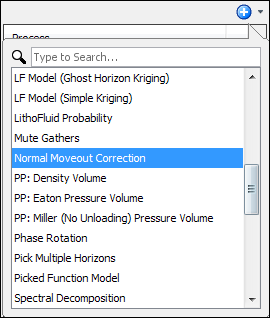 Create an NMO correction process