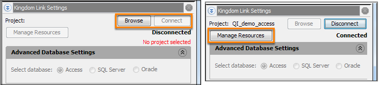 Connect Insight with Kingdom database