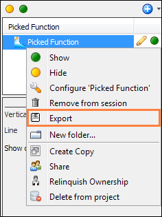 Export picked function