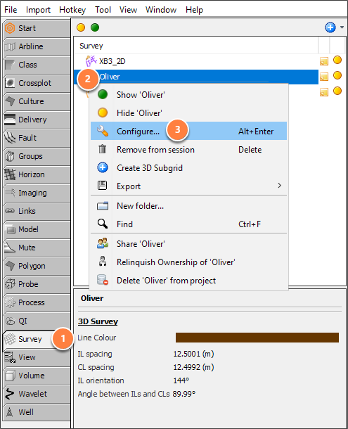 Configure a survey