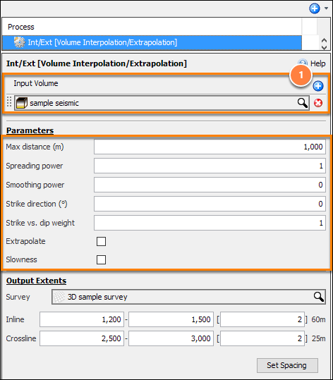 Interpolate/extrapolate 2D lines into 3D volume