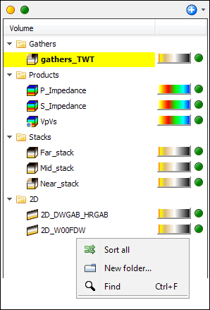 Open the context menu in the Control Panel