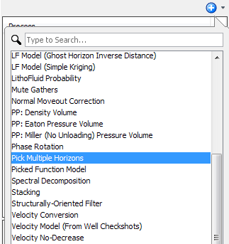 Create pick multiple horizons process