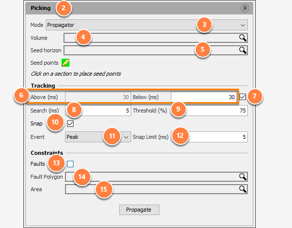 Define settings in the Propagator section