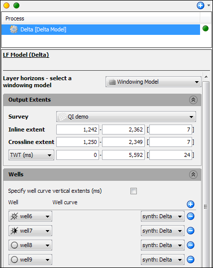 Define settings for delta model