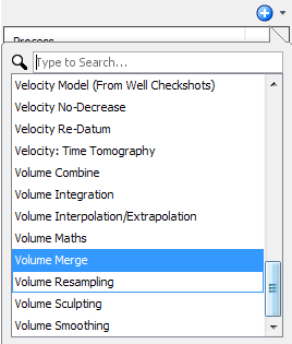 Create a volume merge process