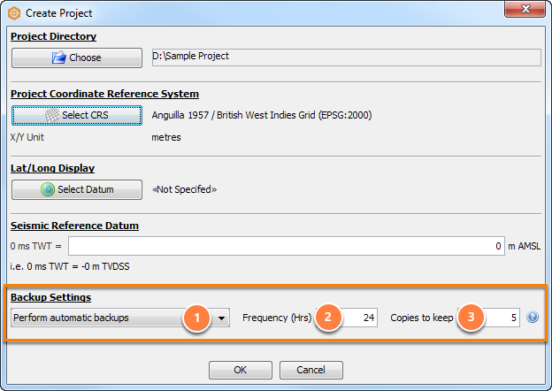 Configure backup settings