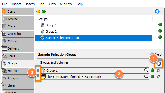 Grouping volumes