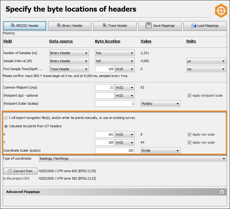 Remap X and Y for navigation data