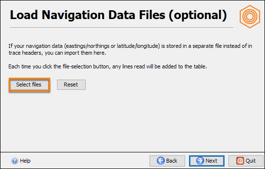 Select navigation file