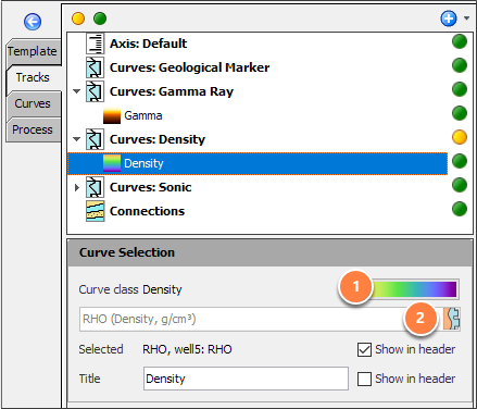 Multiple curves per track