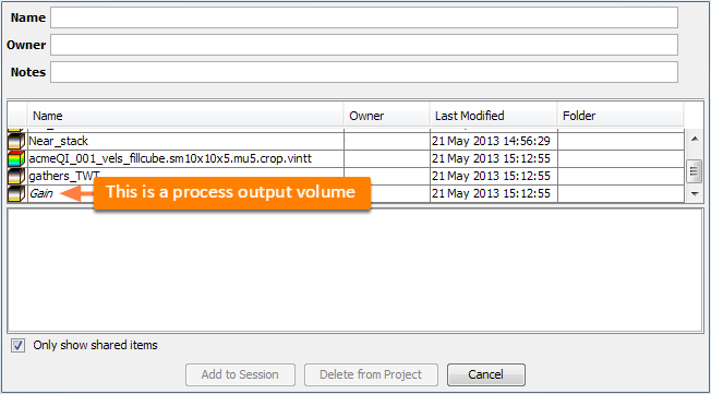 Distinguish on-disk volumes from process output