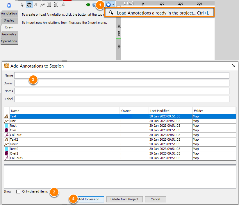 Loading Shared Annotations into a Session