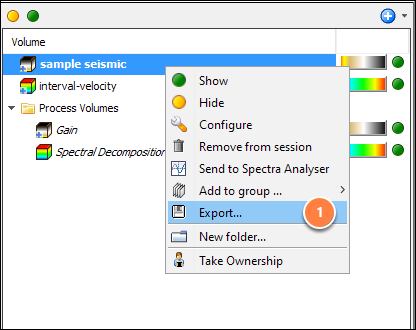 Exporting a flattened volume