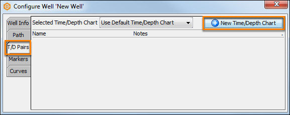 Open the T/D Pairs tab