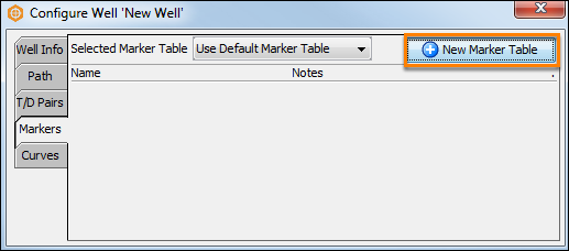 Add new marker table