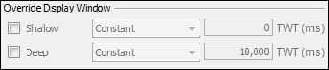 Define display window for a specific well