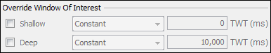 Define window of interest for a specific well